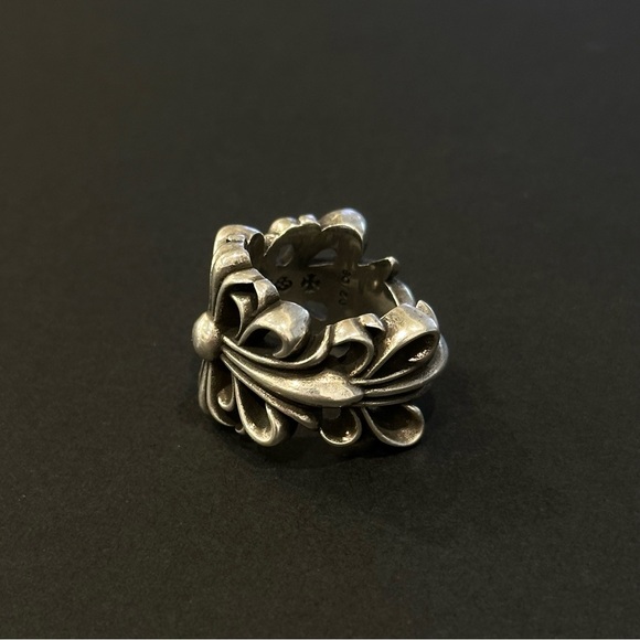 Chrome Hearts Silver Double Floral Ring Size 5 - Picture 3 of 9